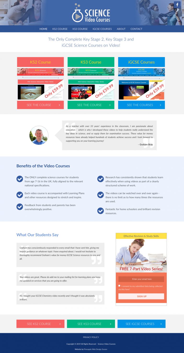 science-video-courses-wordpress-theme-design-sussex